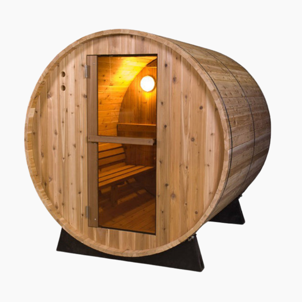 FONTEYN 6 PERSON BARREL SAUNA 8 FT. | RUSTIC
