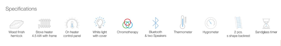 JAQUAR 3 - 4 PERSON STOVE SAUNA SERENE