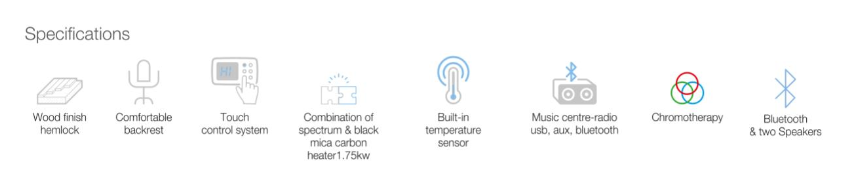Jaquar Solo One Sauna specification 